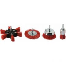 Brosse abrasive nylon pour perceuse 4 pièces Scid