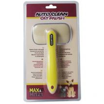 Brosse auto-nettoyante pour chats de Max&mitzy manche ergonomique, picots protégés et couvercle de protection