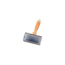 Brosse carde métal manche bois pour chiens et chats Désignation : Carde Large Taille : 10.5 cm x 5 cm MORIN 303004