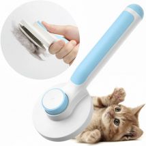 Ccykxa (Bleu)Brosse Chiens Chats, Brosse Autonettoyante Poils Morts pour Chat Chien Poil Long Court pour Eliminer Efficacement jusqu'à 95% des Poils