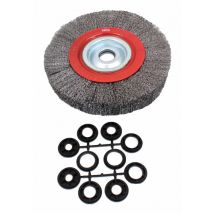Asta - Brosse Circulaire De Touret 250 Mm Avec 5 Jeux De Bagues D'Adaptation