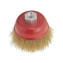 Brosse coupelle en fil metallique 60 mm m14 pour meuleuse