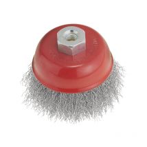 Brosse coupelle inox en fil metallique 60 mm m14 pour meuleuse