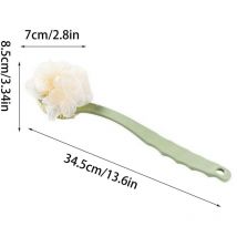 Brosse de bain double face à long manche et poils doux