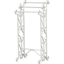 Brosse de bois de fer forgé blanc antique