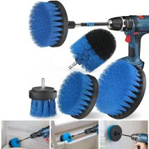 Readcly - 5 Pièces Brosse Perceuse Nettoyage, Brosse Visseuse, Brosse de Forage Puissante pour Carreaux, Cuisine, Sols, Voiture, Baignoire, Bleu(Tête