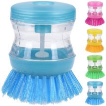Brosse de nettoyage des mains, pour la vaisselle, etc. avec distributeur de savon ø5x9cm couleurs assorties