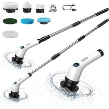Jalleria - Brosse De Nettoyage Electrique - 2000mhA Brosse Electrique Nettoyage sans Fil Extension Réglable avec 2 Vitesses Réglables - Electric Spin