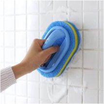 Csparkv - Brosse de nettoyage pour salle de bain, cuisine, baignoire, toilettes, brosse éponge tout usage avec poignée ergonomique, produit de