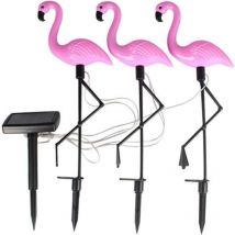 Mezheng - Lampe Solaire de pelouse de Flamant Rose, lumière Solaire de Jardin de Jardin Solaire Allume la lumière Solaire extérieure de lumière menée