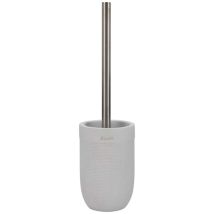 Dkd Home Decor - Brosse de toilette 10 x 10 x 37 cm ciment acier inoxydable white
