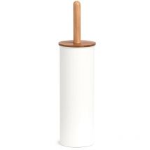 Zeller - Brosse de toilette en métal et bambou, ø 10 cm