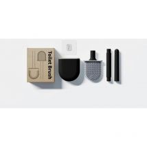 Brosse De Toilette En Silicone Pour Toilette, Noire
