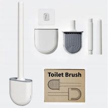 Brosse De Toilette En Silicone Pour Toilettes Blanches