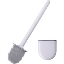 Ensoleille - Brosse de toilette pour camping-car, brosse de toilette en silicone n'endommagera pas les toilettes, brosse de toilette murale