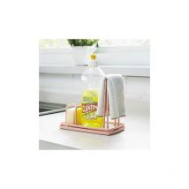 Organisateur d'évier rose bricolage porte-ustensiles de cuisine égouttoir porte-éponge porte-serviettes organisateur pp plastique Rose