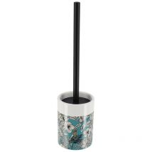 Brosse dolomite tige inox noir imprime - jungle fever bleu Tendance