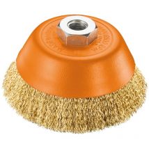 Brosse en acier en tasse pour broyeur et poil sablée en acier en laiton 100 mm