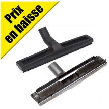 Brosse parquet en nylon à roulettes 300 mm pour sols durs