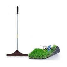 Brosse pour peigner Gazon Artificiel - Tapis, Manche télescopique de 122 cm, Manche en Acier résistant, Gazon Artificiel, râteau