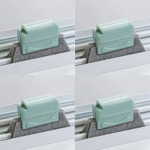 4pcs Brosse Fente Multifonction Brosse de Nettoyage de Fente de Fenêtre pour Porte Glissières de Fenêtre Salle de Bain Rainure de Fenêtre (vert)