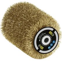 Brosse fil laitonné 0,3mm Ø80mm - l 100mm pour décaper/dégriser