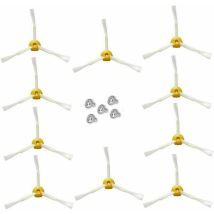 Lucky-88 - Brosse latérale pour irobot Roomba Série 500 600 (10 pcs Brosse latérale à 3 bras)