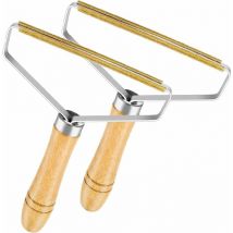 Héloise - Brosse Manuel Anti Poil Lot de 2, Rasoirs Anti-Bouloches, Portable Lint Remover pour Manteau Tissé Pull Tapis Rideaux Canapé-Ensoleillé