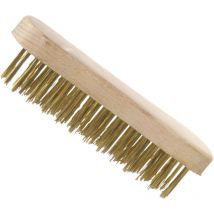 Brosse manuelle en fonte d'acier laitonné