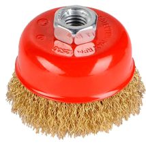 Brosse Métallique Rotative Laiton Soucoupe ø 75 Mm Pour Meuleuse Kreator