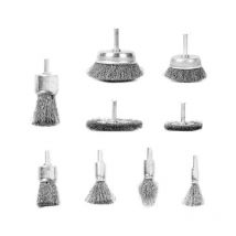 Brosse métallique, perceuse, ensemble de brosses métalliques, ensemble de 9 brosses de forage, disques, brosse à pot, brosse en acier, antirouille et