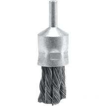 Vorel - Brosse pinceau a fil d'acier torsadee ø 22 mm tige de 6mm