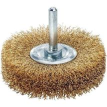 Brosse plate d. 40 mm tige 6 mm épaiss. de fil 0,2 mm laiton 7 mm 18 000 min-¹ Vitesse de rotation maxi. 18000 min-¹
