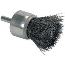 Brosse pinceau perceuse fil ondulé Ø0,3 - 24x68 T25 - tige 6mm Norton