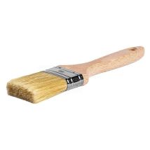 Brosse plate en bois laqué et soie synthétique blonde extra Taille: 30 mm