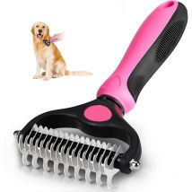 Brosse Poil Chien Brosse Chat, Râteaux de Démêlage chiens, Peigne de Toilettage pour Sous Poil Élimine Les Sous, Brosse Toilettage Enlever Poils