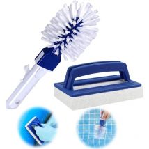 Brosse Éponge Ligne d'eau Piscine - Brosse de Nettoyage en Plastique pour Piscine, Spa, Baignoires, Murs, Carrelage, Plancher (2 pcs)