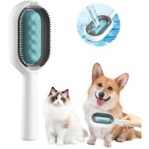 Brosse pour chat avec réservoir d'eau, peigne d'épilation pour animaux de compagnie, brosse de nettoyage pour poils d'animaux avec réservoir d'eau,