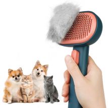 Brosse pour chat Brosse pour chien Brosse pour chat d'intérieur Brosse pour chat avec bouton de déverrouillage Brosse de toilettage pour chien Brosse