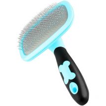 Brosse pour chien Brosse pour chat Poils courts à longs Brosse douce pour chat Brosse lisse Poils courts à longs Bleu