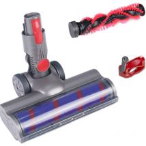 Brosse pour Dyson V7 V8 V10 V11 V15 sv12 sv14 sv15, Tete Brosse Dyson avec Turbo et Rouleau Souple, led et Verrouillage de la gâchette, Accessoire