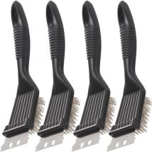 Dolaso - Brosse pour Grill,4 Pièces Brosse de Nettoyage pour Grille de Barbecue Brosse à Barbecue avec Spatule en Acier Inoxydable pour Gril de