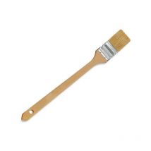 Brosse radiateur Pro Schuller coudée manche en bois et virole en acier nickelé Taille: 75 mm