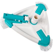 Brosse sous vide triangulaire lestée pour piscine avec adaptateur de tuyau universel rotatif - Outils de nettoyage pour piscine sous sol et hors-sol