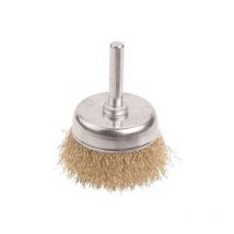 Brosse tasse avec tige 50MM Tolsen
