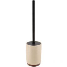 Brosse wc en polyresine - naturel acacia - Tendance