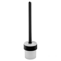 Brosse Wc Noir Verre Mural