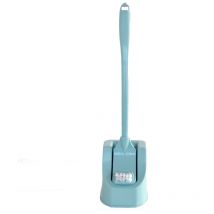 Ensoleille - Brosse wc, balai wc, poubelle, brosse wc, porte-brosse wc, brosse wc économique à long manche avec support sanitaire.(bleu)