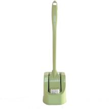 Ensoleille - Brosse wc, balai wc, poubelle, brosse wc, porte-brosse wc, brosse wc économique à long manche avec support sanitaire.(vert)