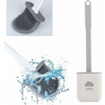 Brosse Wc De Toilette, Brosse De Toilette En Silicone, Brosse De Toilette En Silicone Avec Manche Long, Brosses De Nettoyage De Toilette Montage Mural